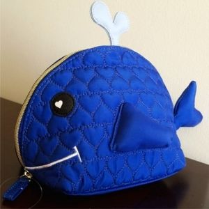 Betsey Johnson Blue Whale Cosmetic Bag